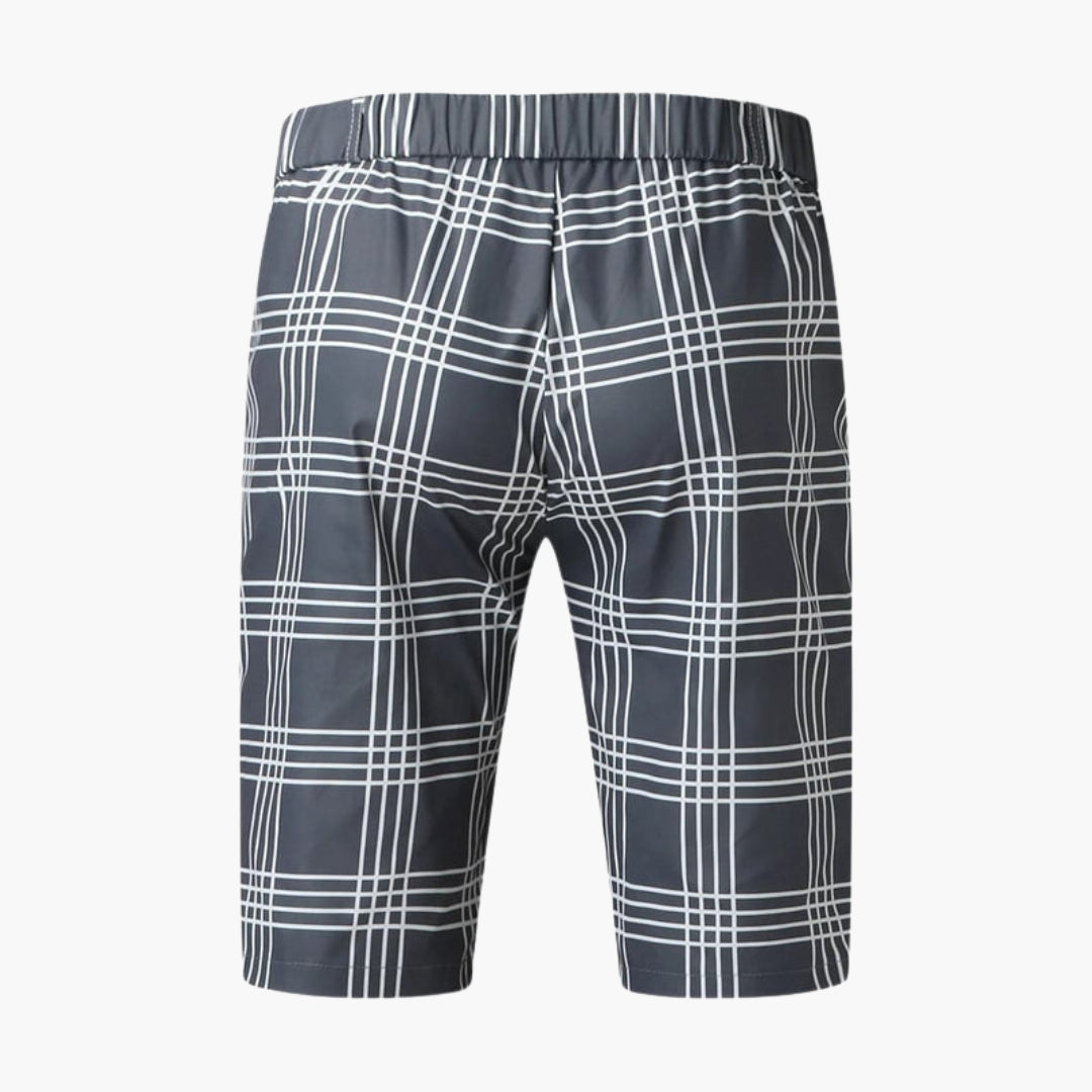 Pantaloncini uomo con motivo a quadri e tasche laterali