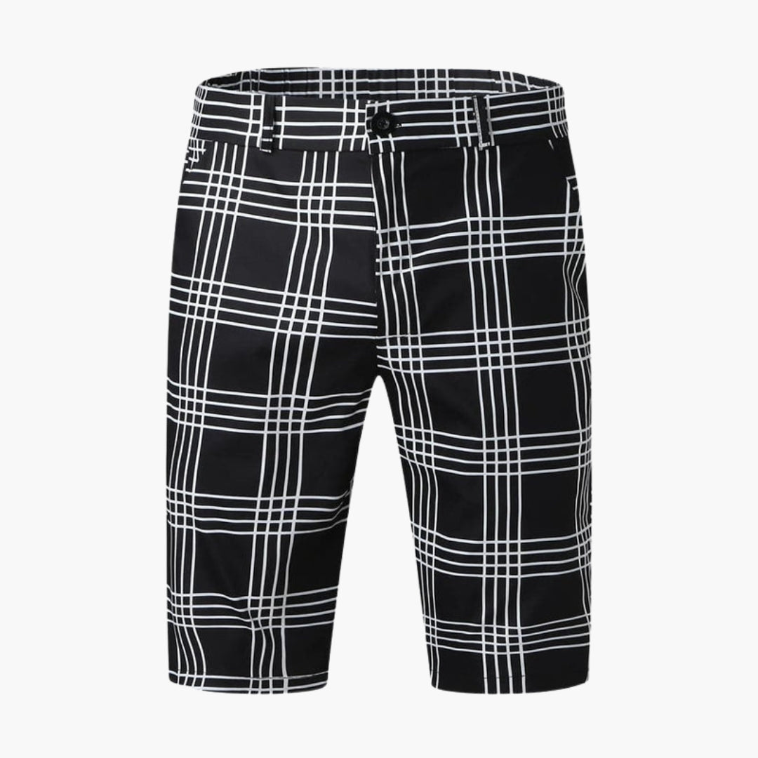 Pantaloncini uomo con motivo a quadri e tasche laterali