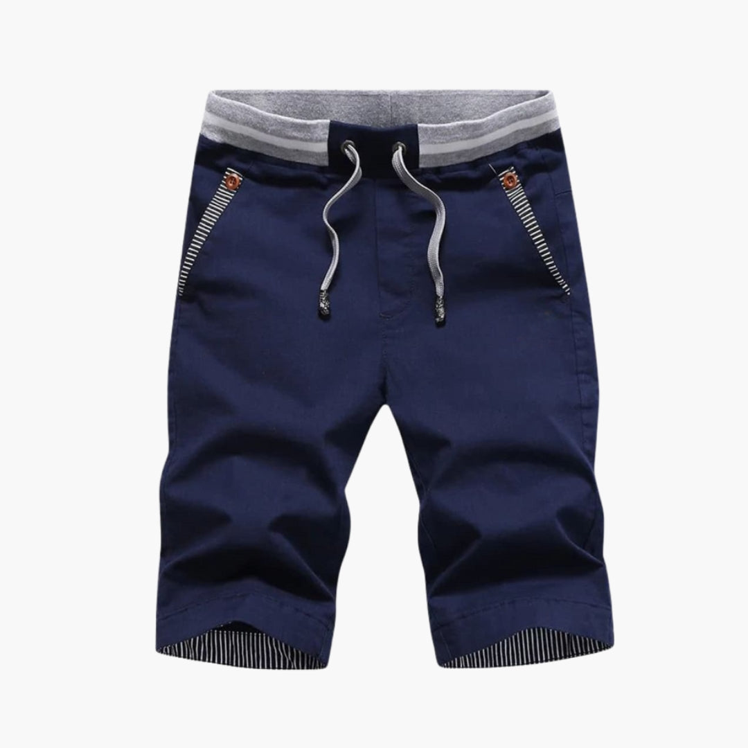 Pantaloncini uomo con tasche laterali e orlo risvoltato