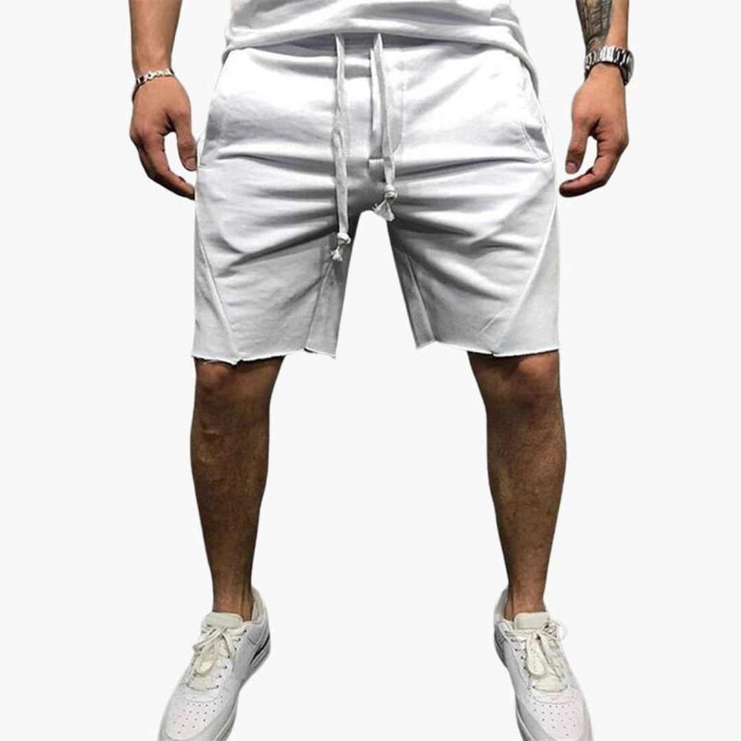 Pantaloncini uomo con vita a coulisse e taglio dritto