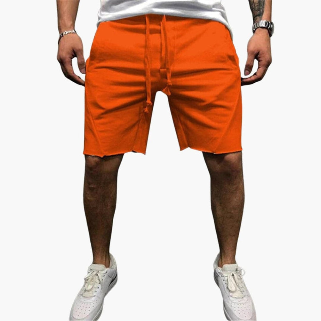 Pantaloncini uomo con vita a coulisse e taglio dritto