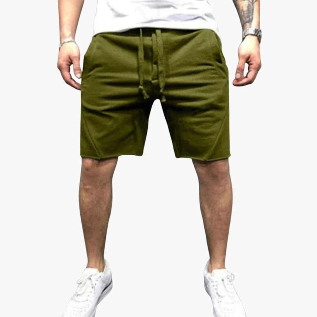 Pantaloncini uomo con vita a coulisse e taglio dritto