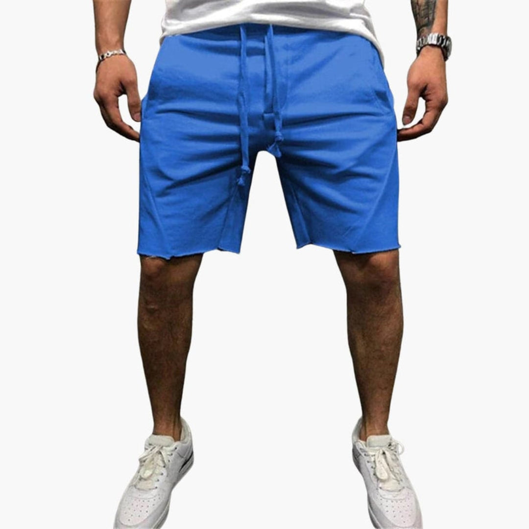 Pantaloncini uomo con vita a coulisse e taglio dritto