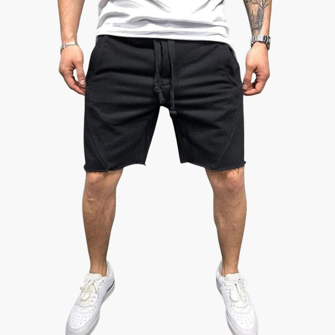 Pantaloncini uomo con vita a coulisse e taglio dritto