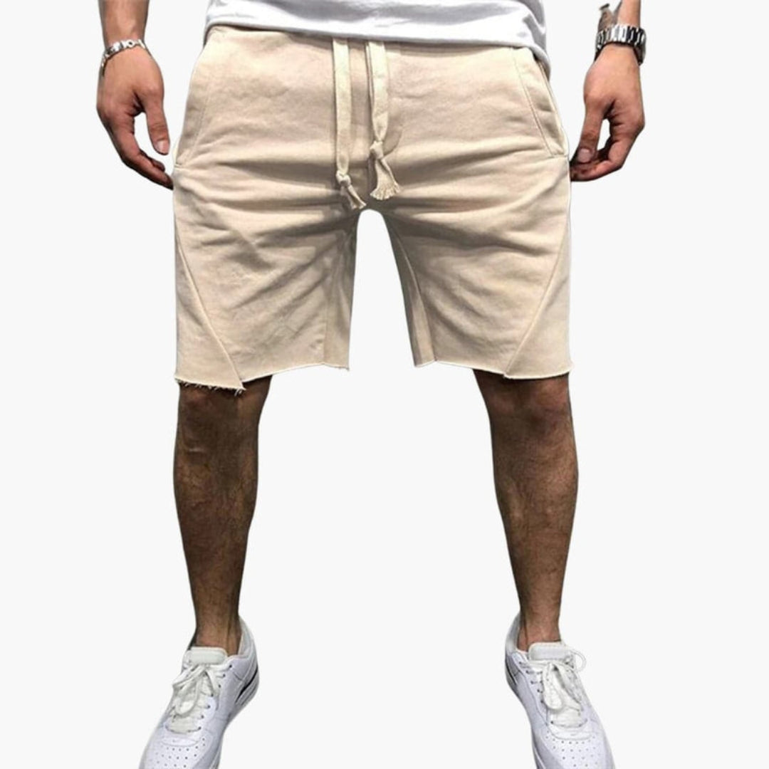 Pantaloncini uomo con vita a coulisse e taglio dritto