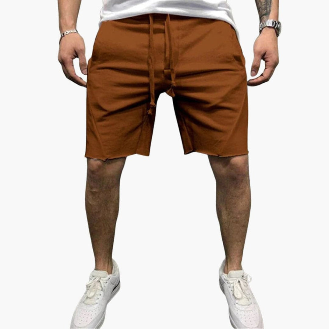 Pantaloncini uomo con vita a coulisse e taglio dritto