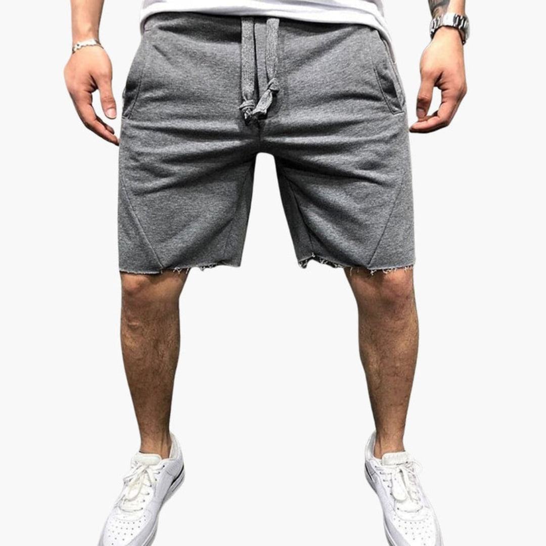 Pantaloncini uomo con vita a coulisse e taglio dritto