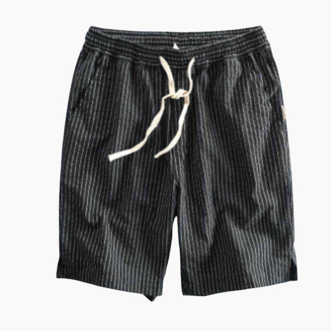 Kurze Hose für Herren mit elastischem Bund und Streifenmuster