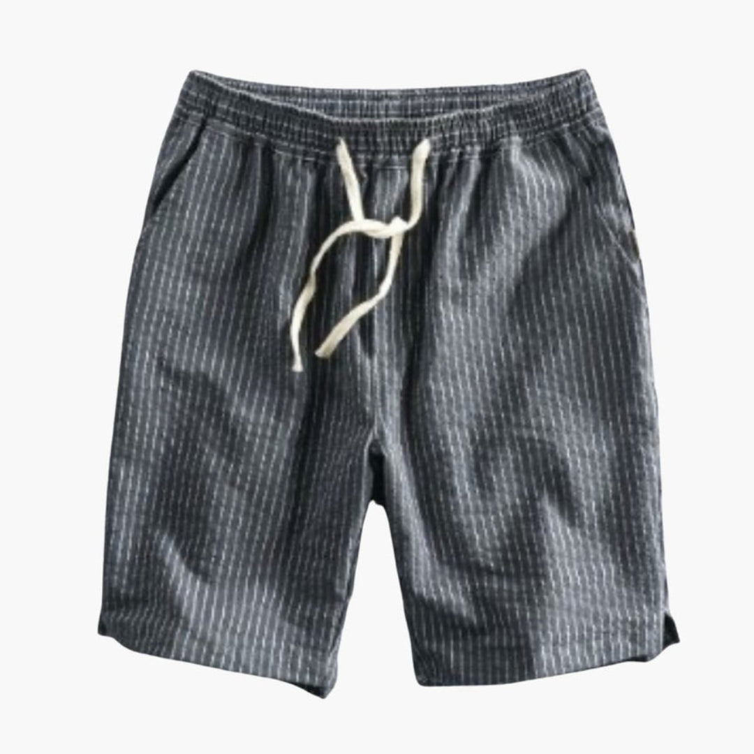Kurze Hose für Herren mit elastischem Bund und Streifenmuster