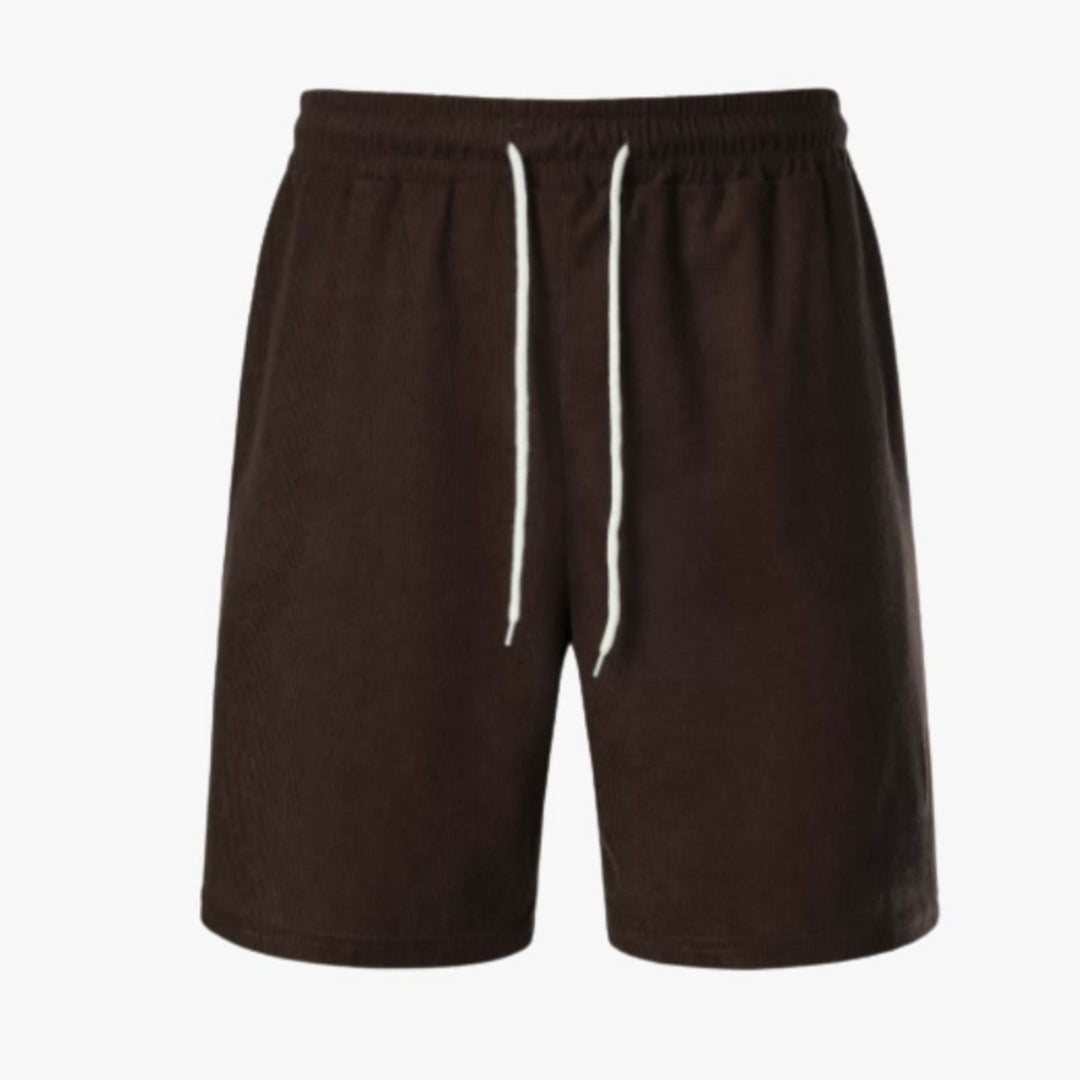 Pantaloncini da uomo in velluto a coste con superficie rigata