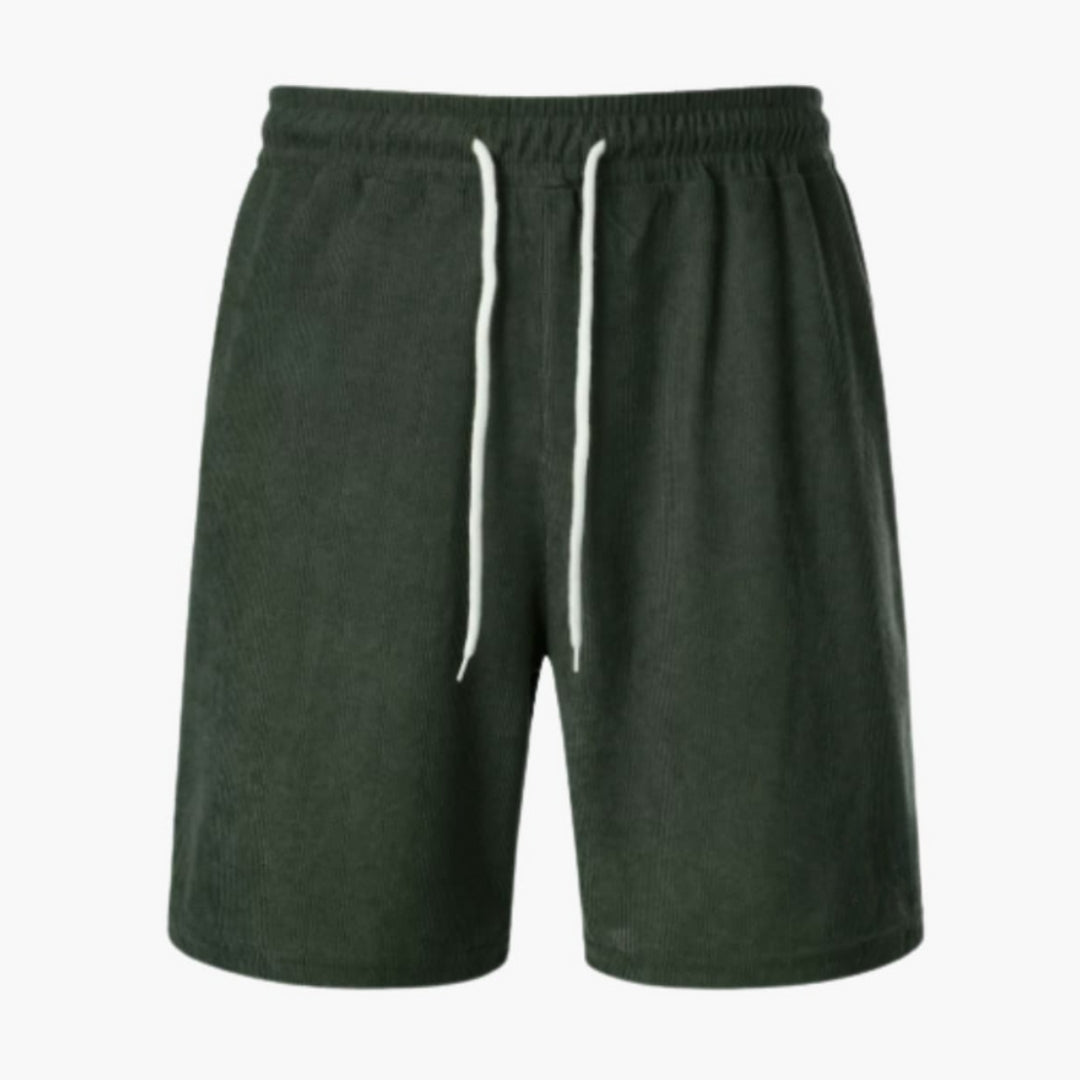 Pantaloncini da uomo in velluto a coste con superficie rigata