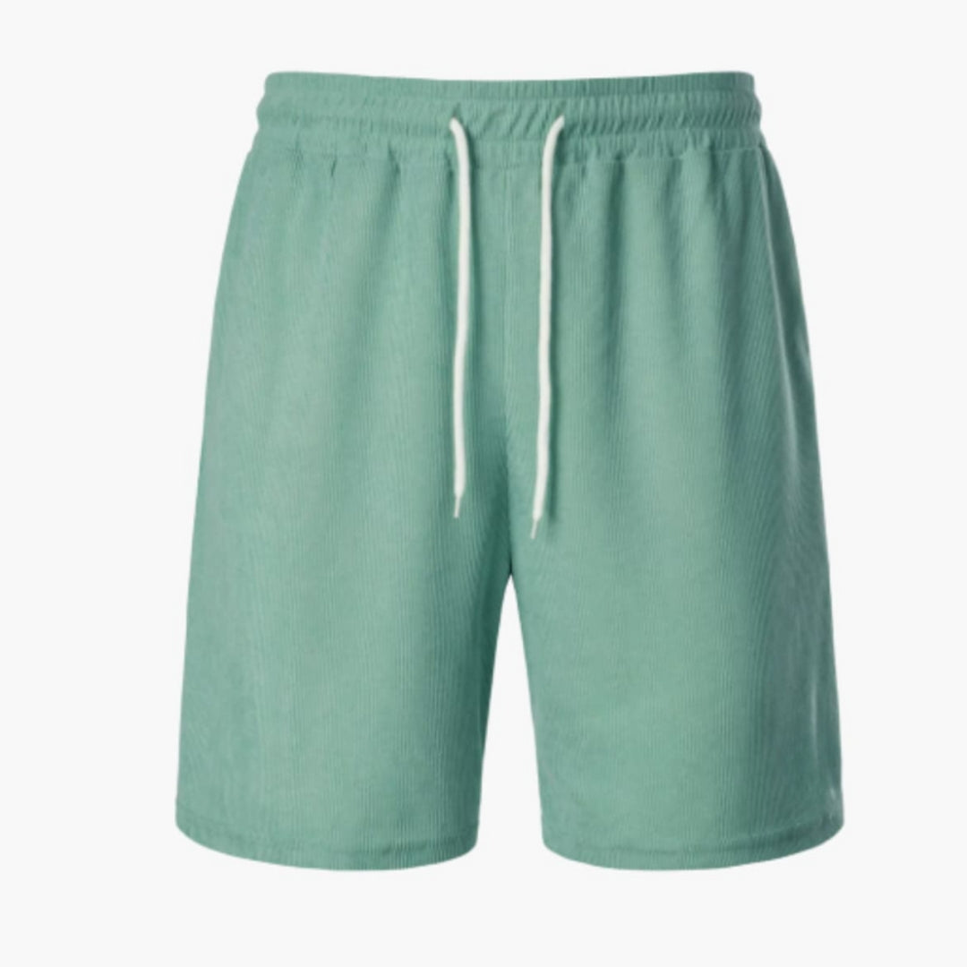 Pantaloncini da uomo in velluto a coste con superficie rigata