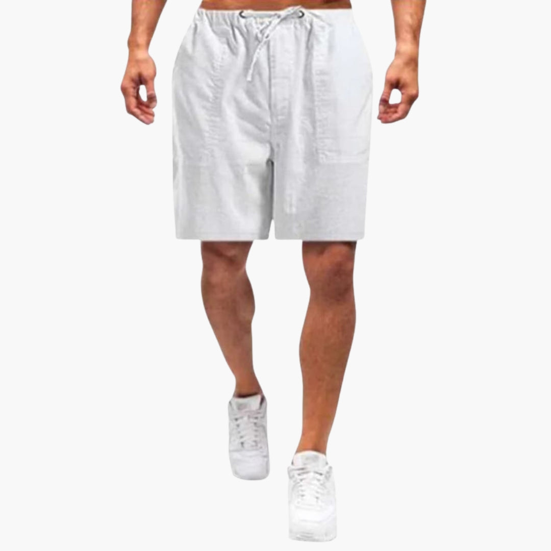Short homme été avec cordon de serrage et poches latérales