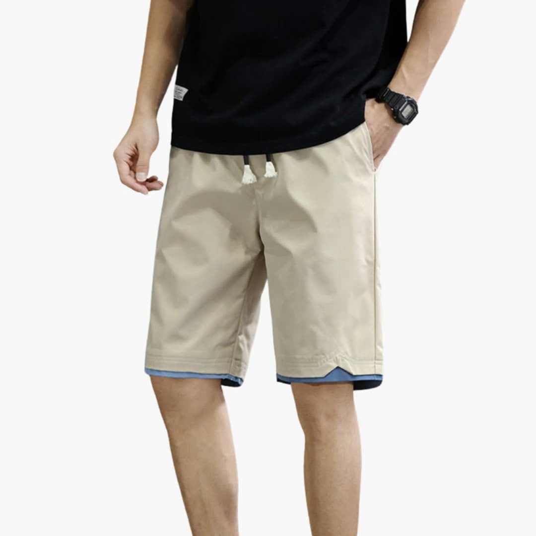 Short jogger homme avec taille à cordon