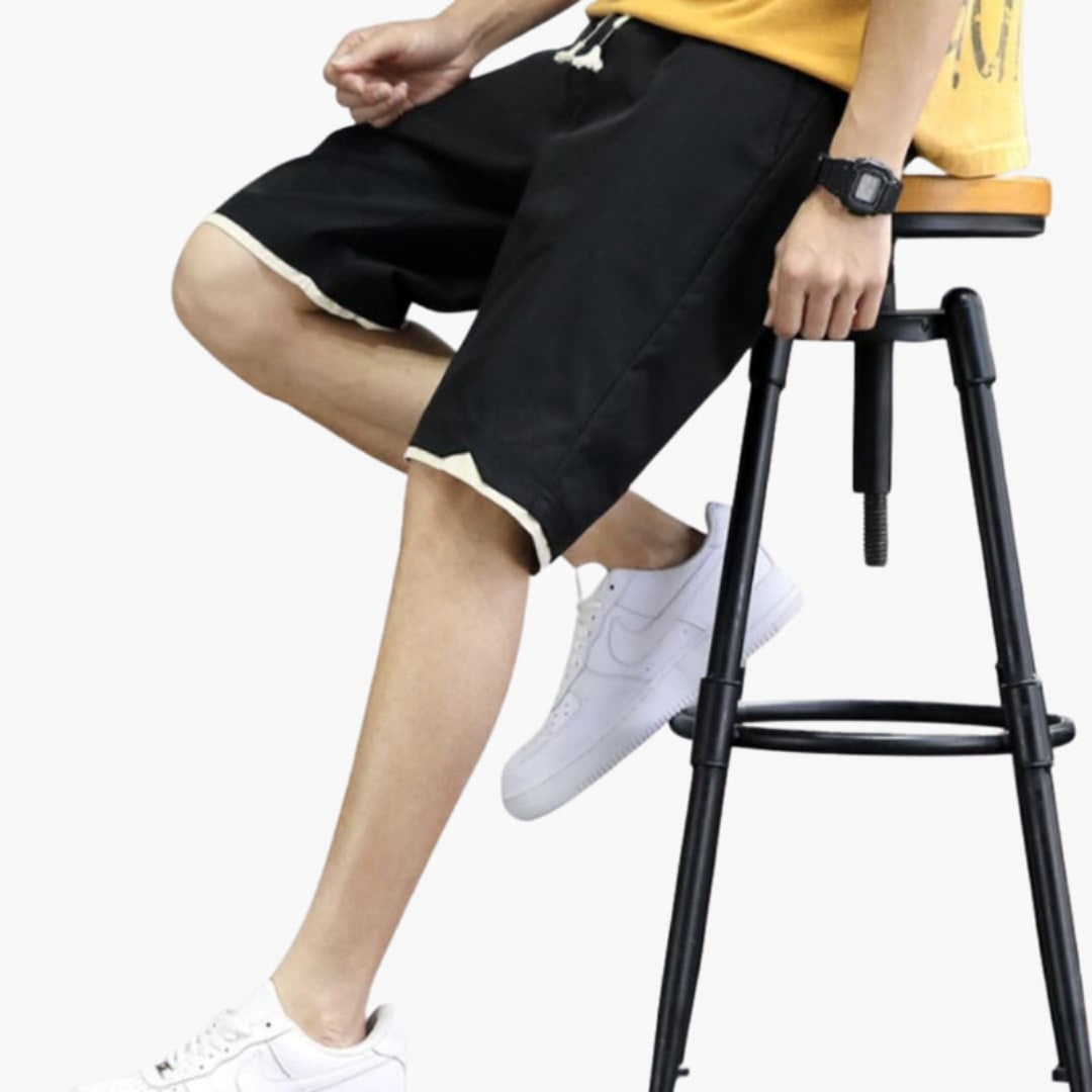 Short jogger homme avec taille à cordon