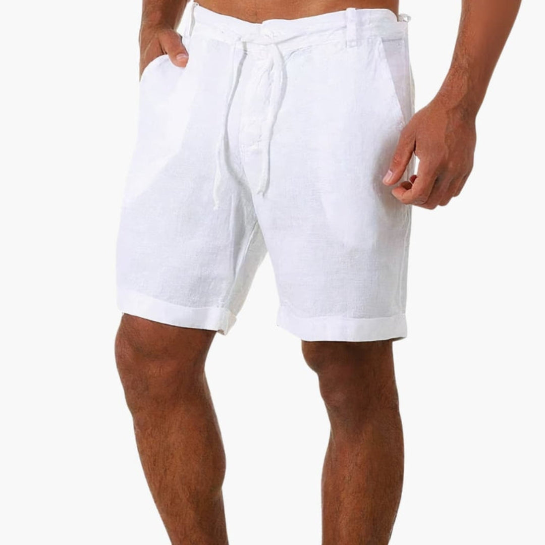 Short pantalon homme avec taille à cordon