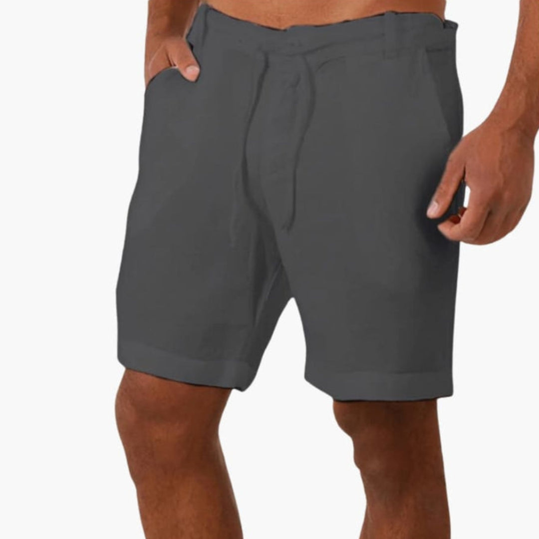 Short pantalon homme avec taille à cordon