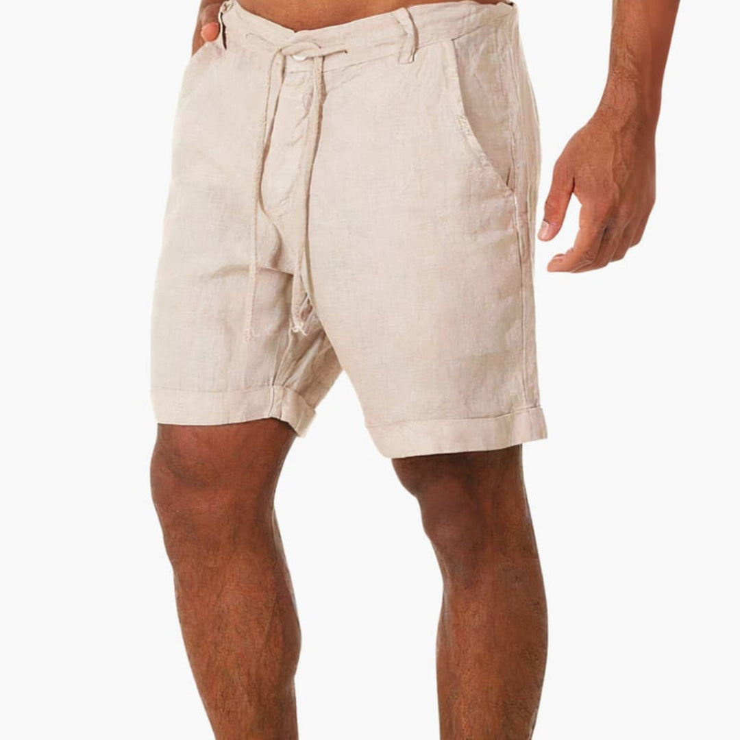 Short pantalon homme avec taille à cordon