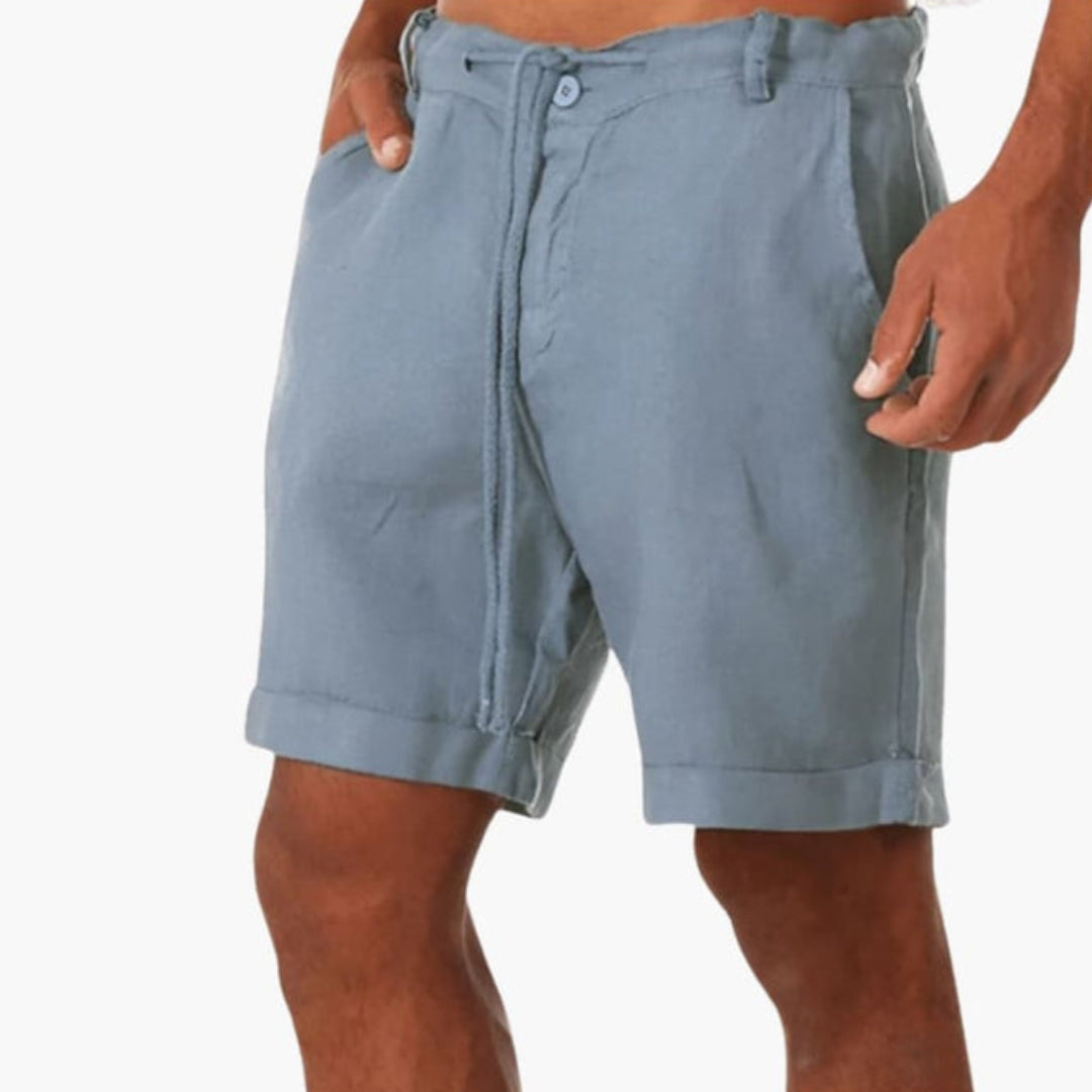 Short pantalon homme avec taille à cordon