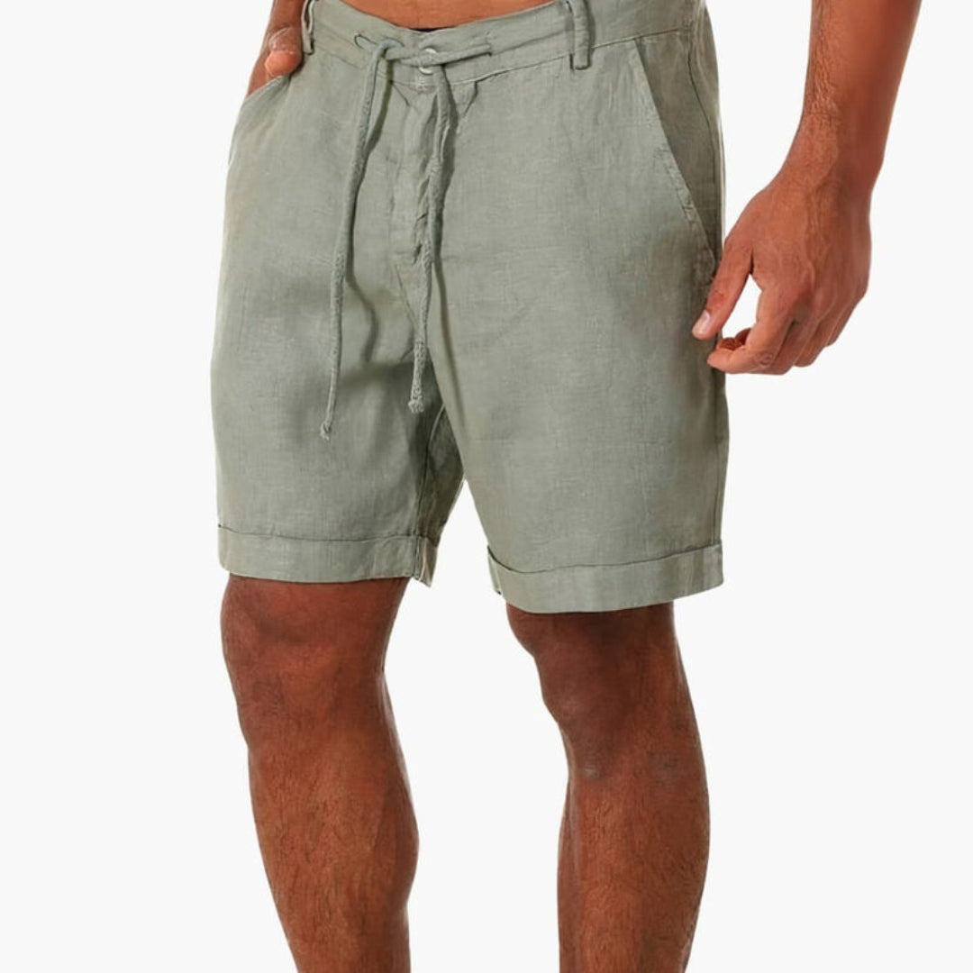 Short pantalon homme avec taille à cordon