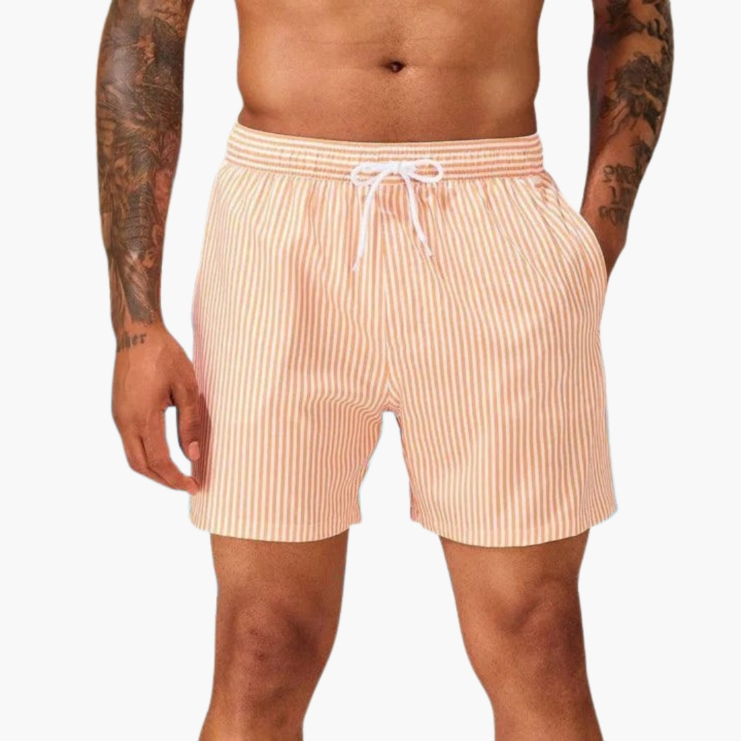 Men's surfing shorts with drawstring waist