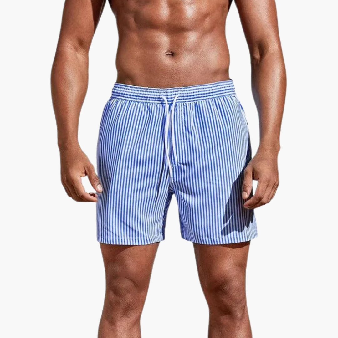 Men's surfing shorts with drawstring waist