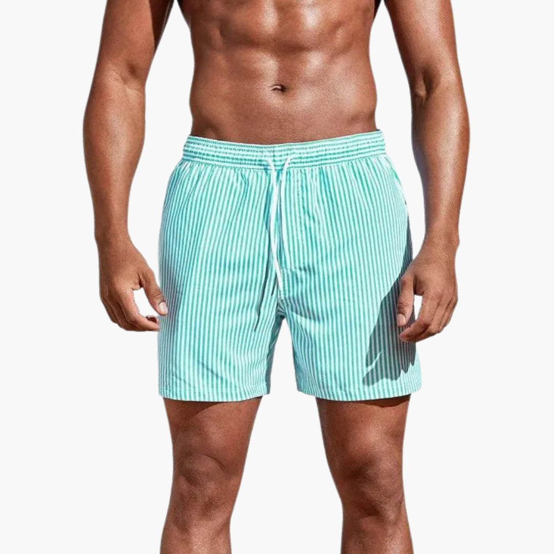 Men's surfing shorts with drawstring waist