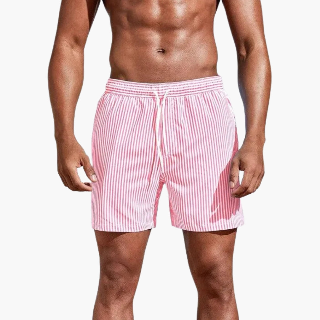 Men's surfing shorts with drawstring waist