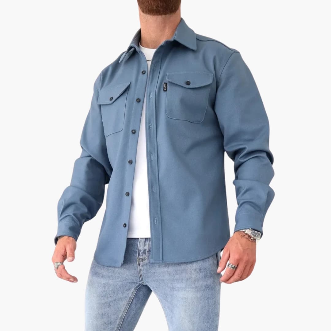 Surchemise homme à boutons et poches poitrine