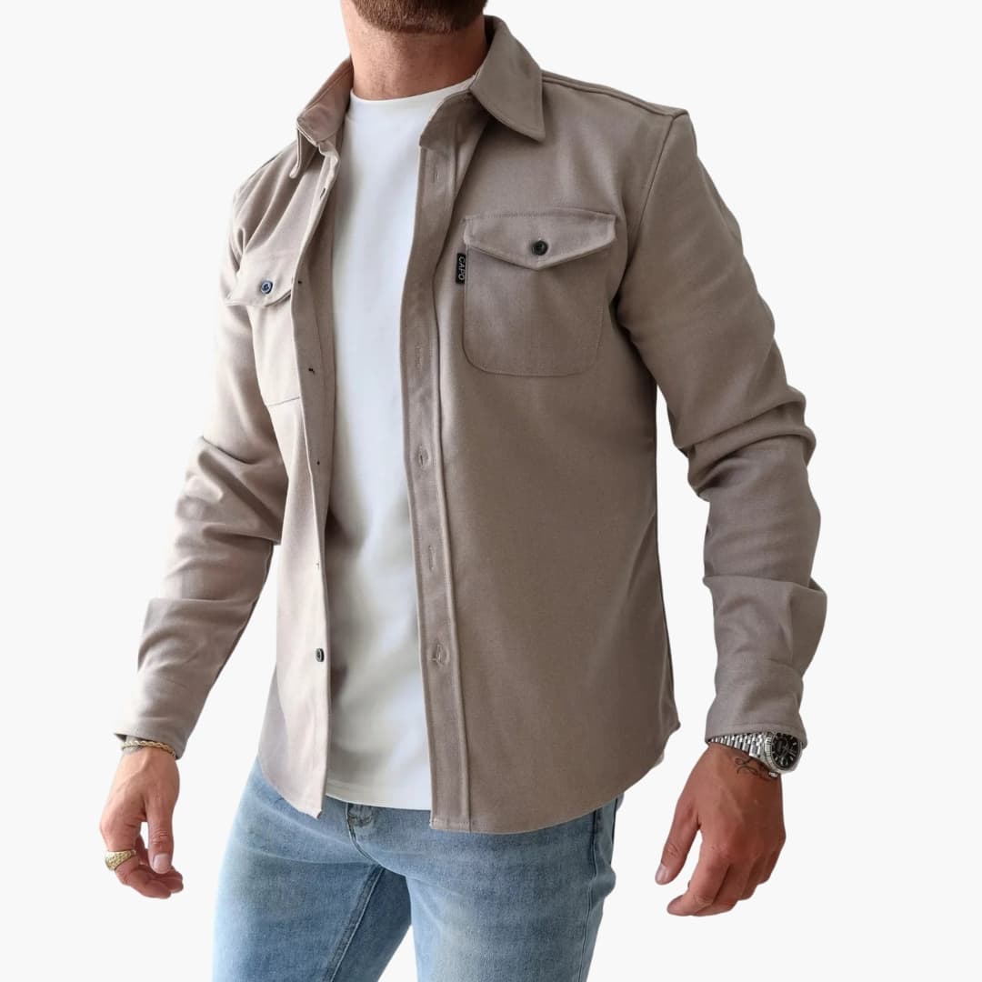 Surchemise homme à boutons et poches poitrine