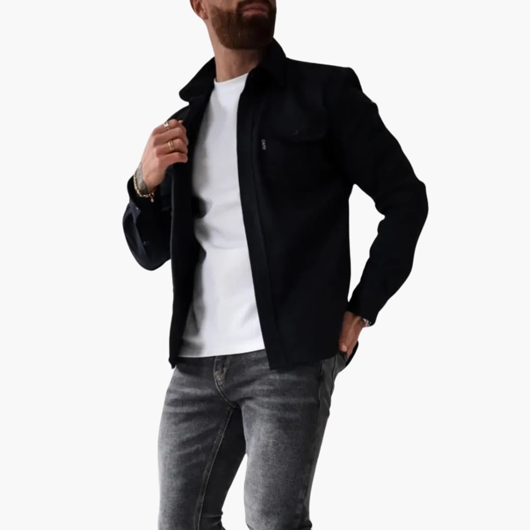 Surchemise homme à boutons et poches poitrine
