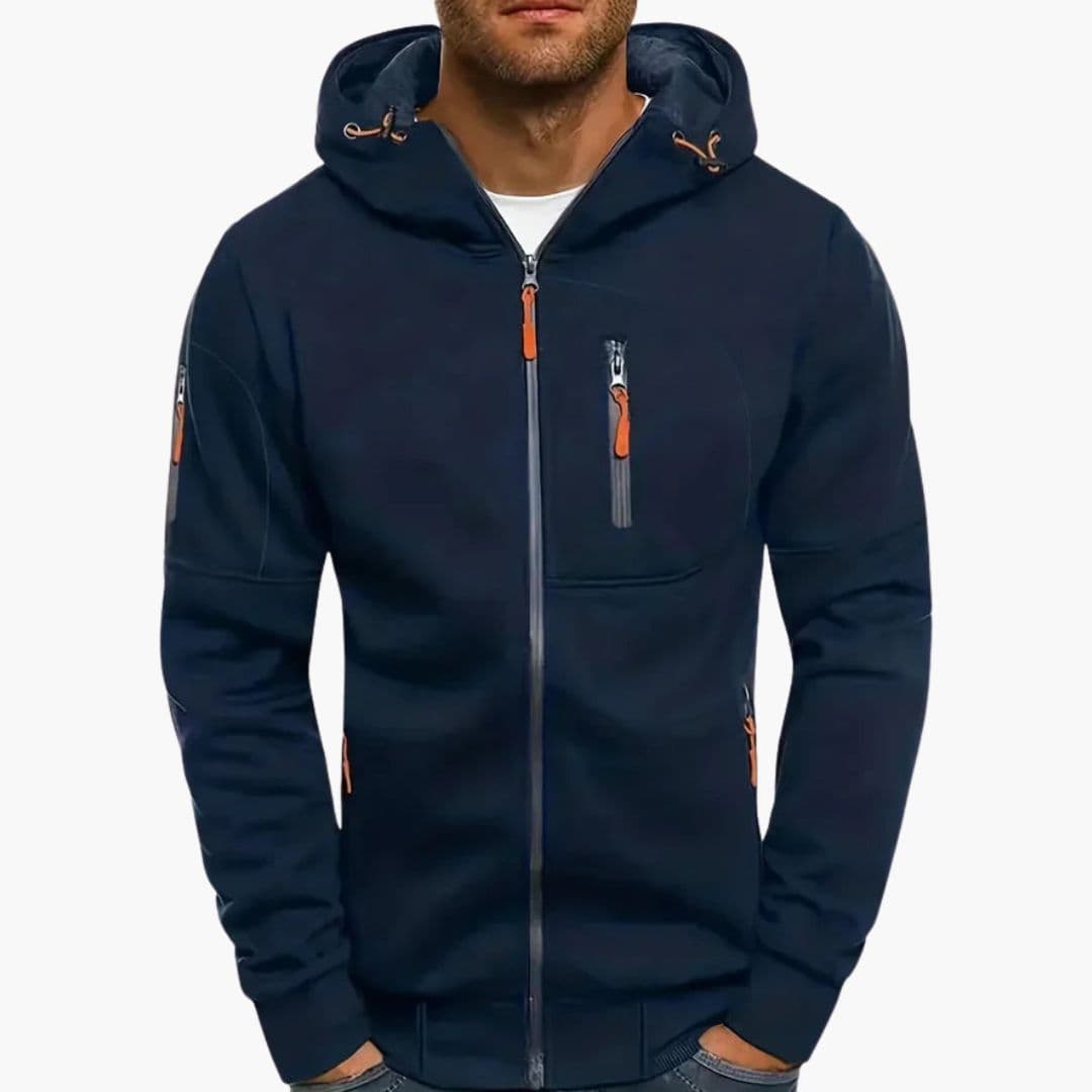 Sweat Zippé Homme à Capuche avec Poches Zippées