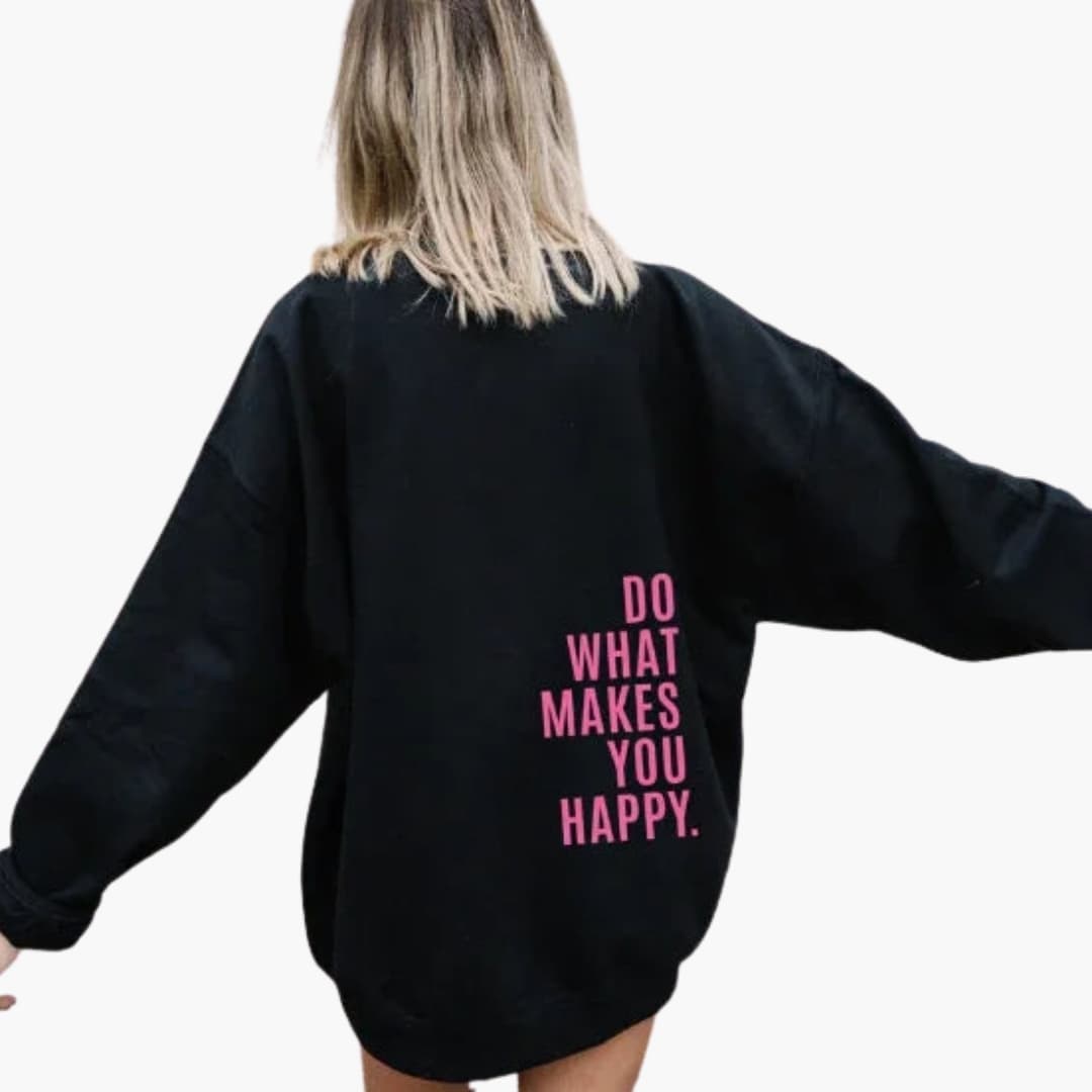 Sweat com Capuz Mulher com Costas Estampadas