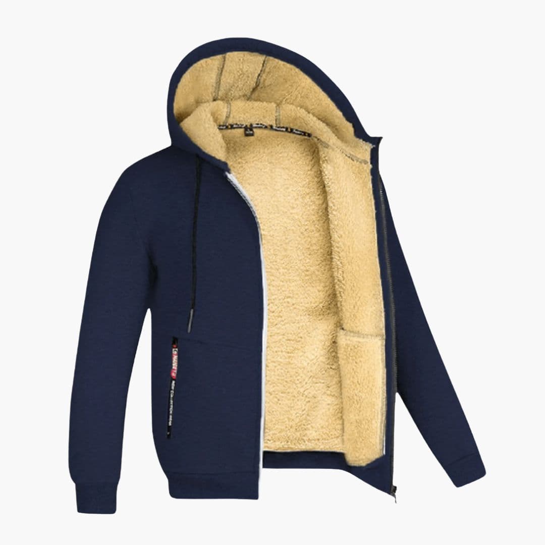 Sweat à Capuche Zippé Homme avec Doublure Polaire