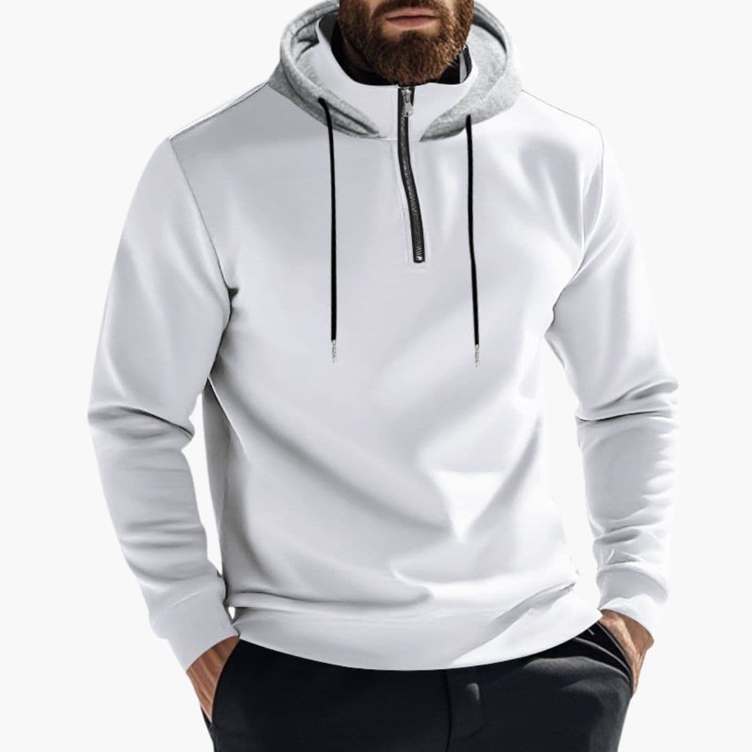 Sweat à capuche homme avec fermeture zippée