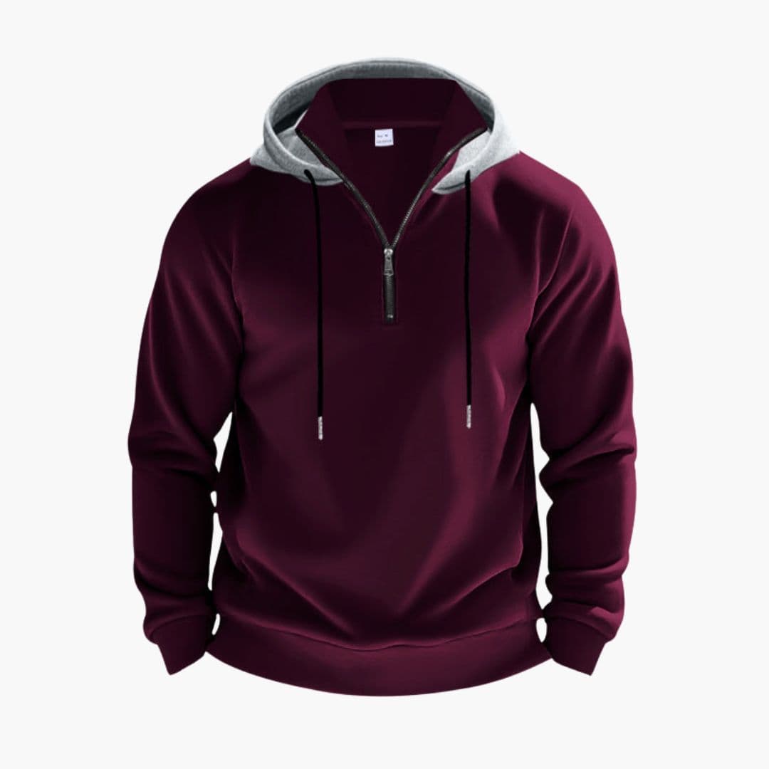 Sweat à capuche homme avec fermeture zippée