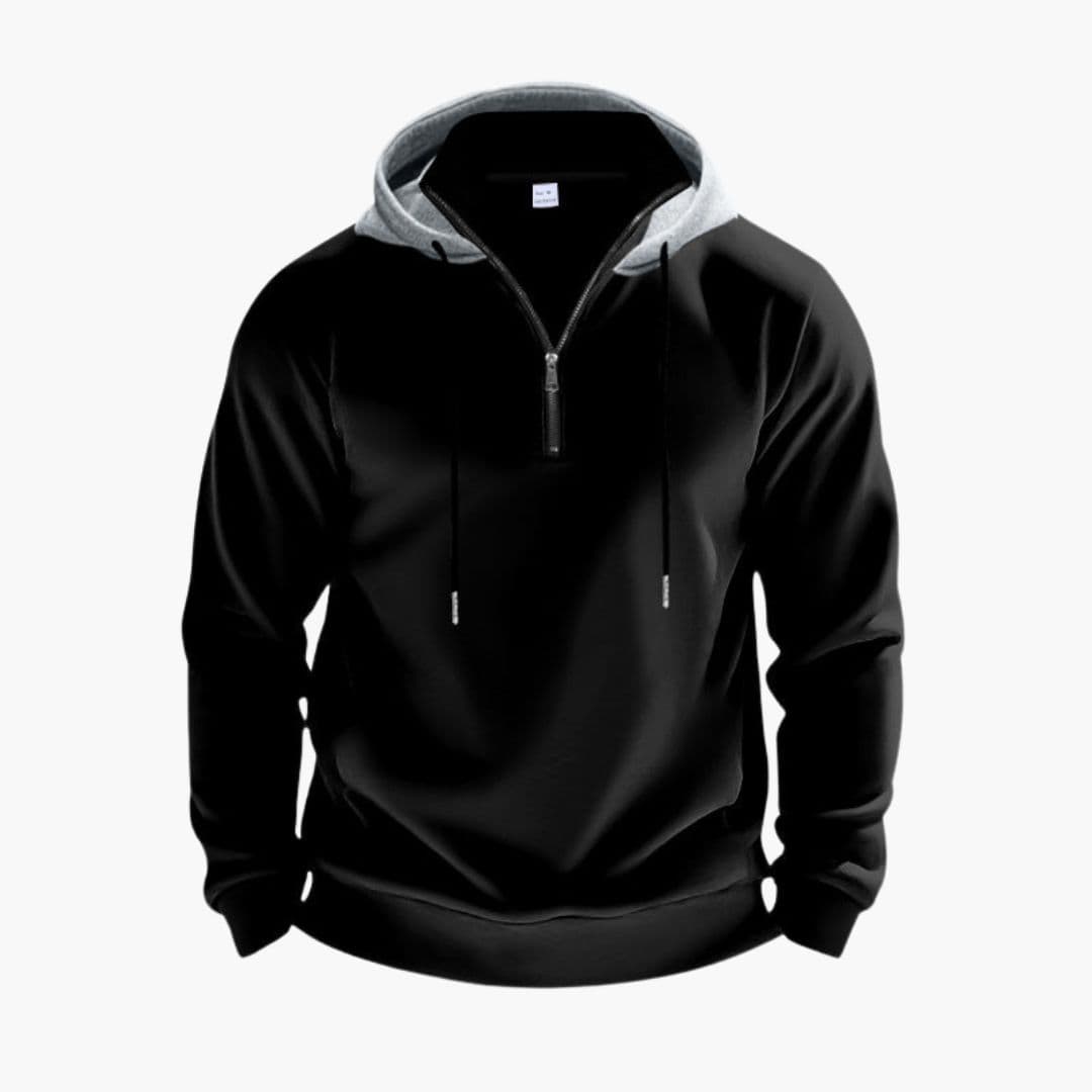 Sweat à capuche homme avec fermeture zippée