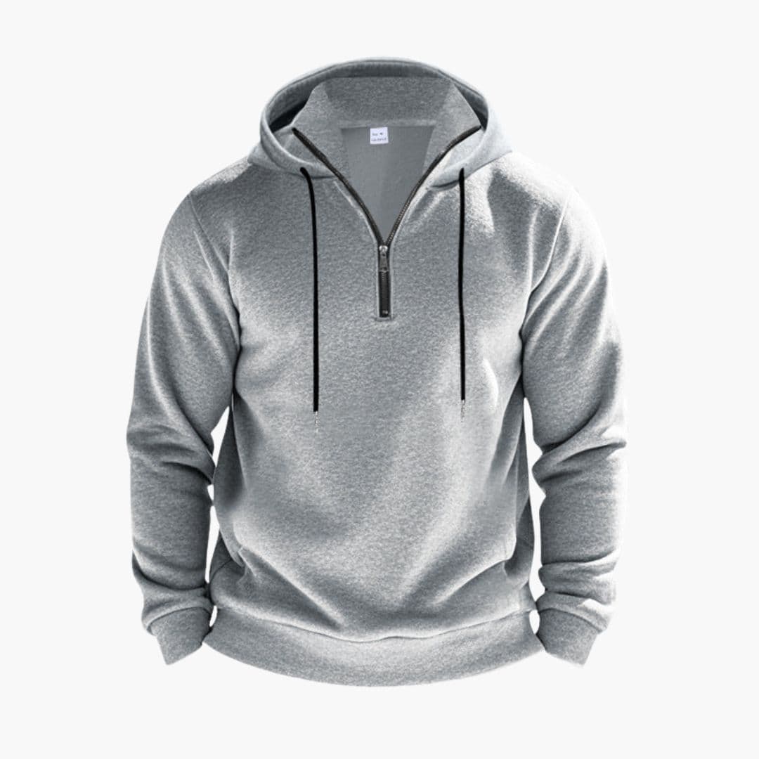Sweat à capuche homme avec fermeture zippée