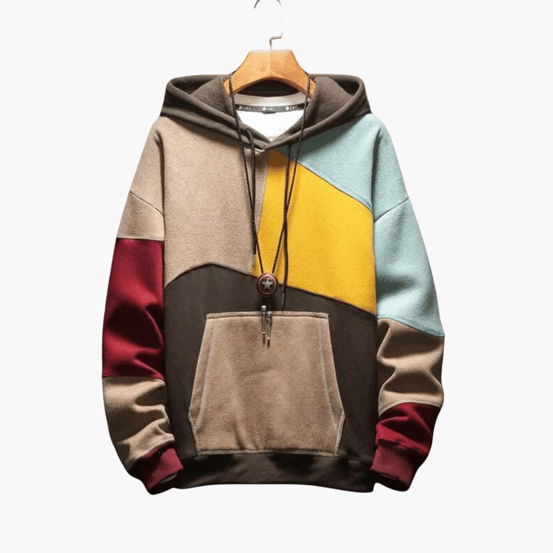 Sweat à capuche homme avec poche avant et manches longues