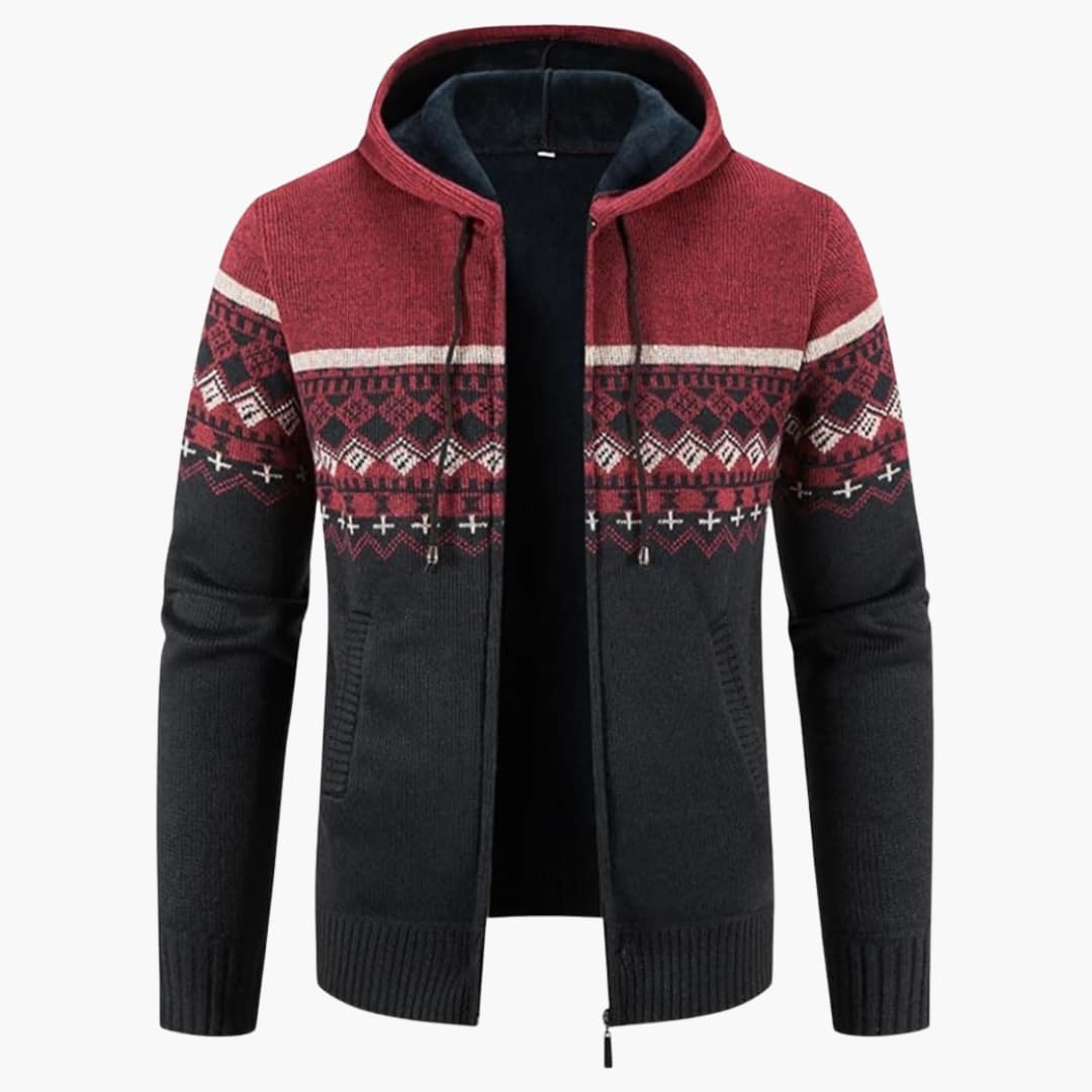 Sweat à capuche homme avec poignets côtelés