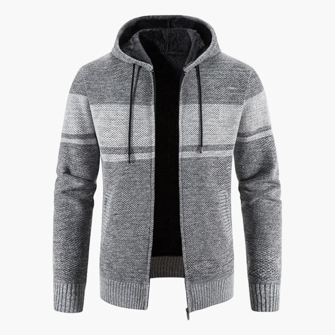 Sweat à capuche homme avec poignets côtelés