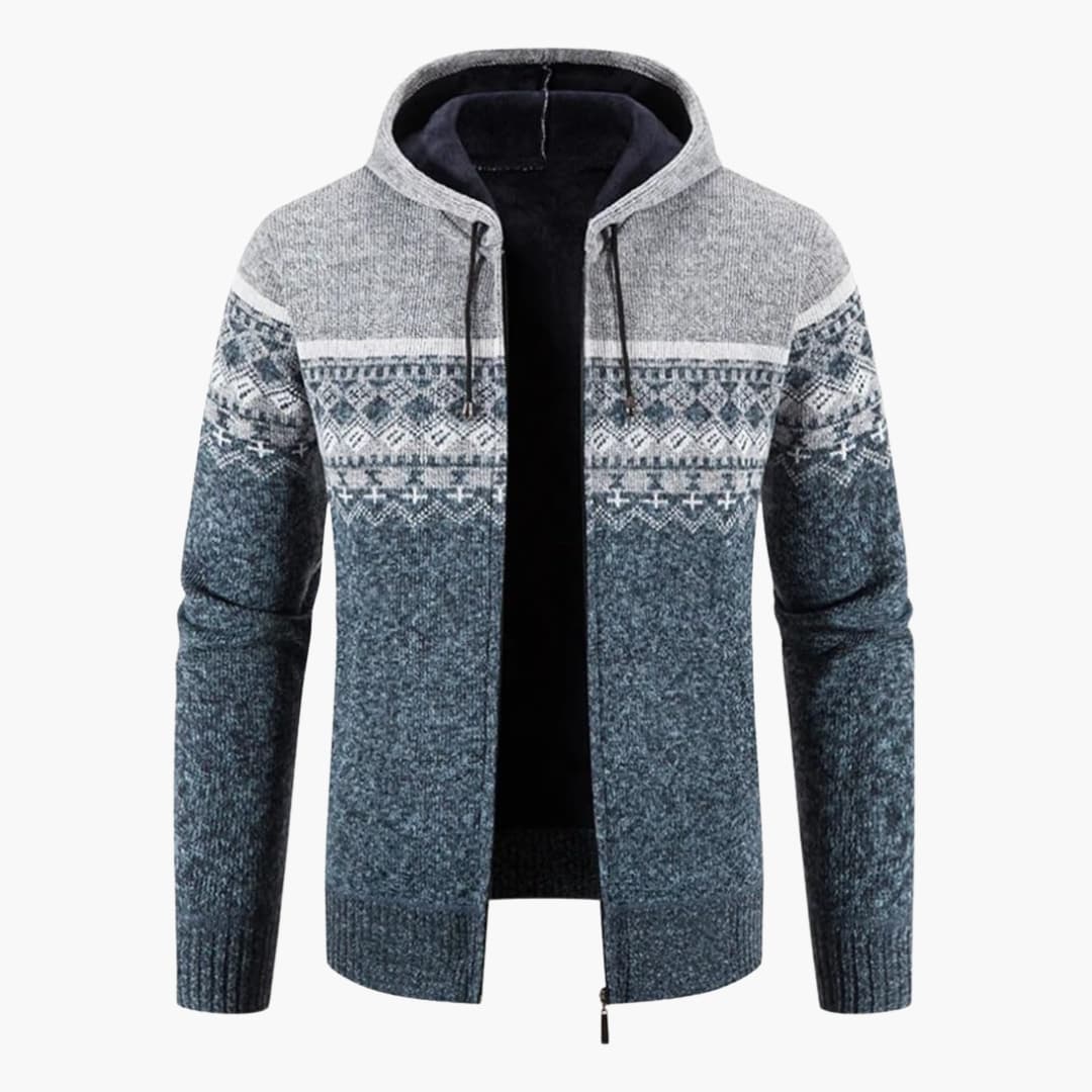 Sweat à capuche homme avec poignets côtelés