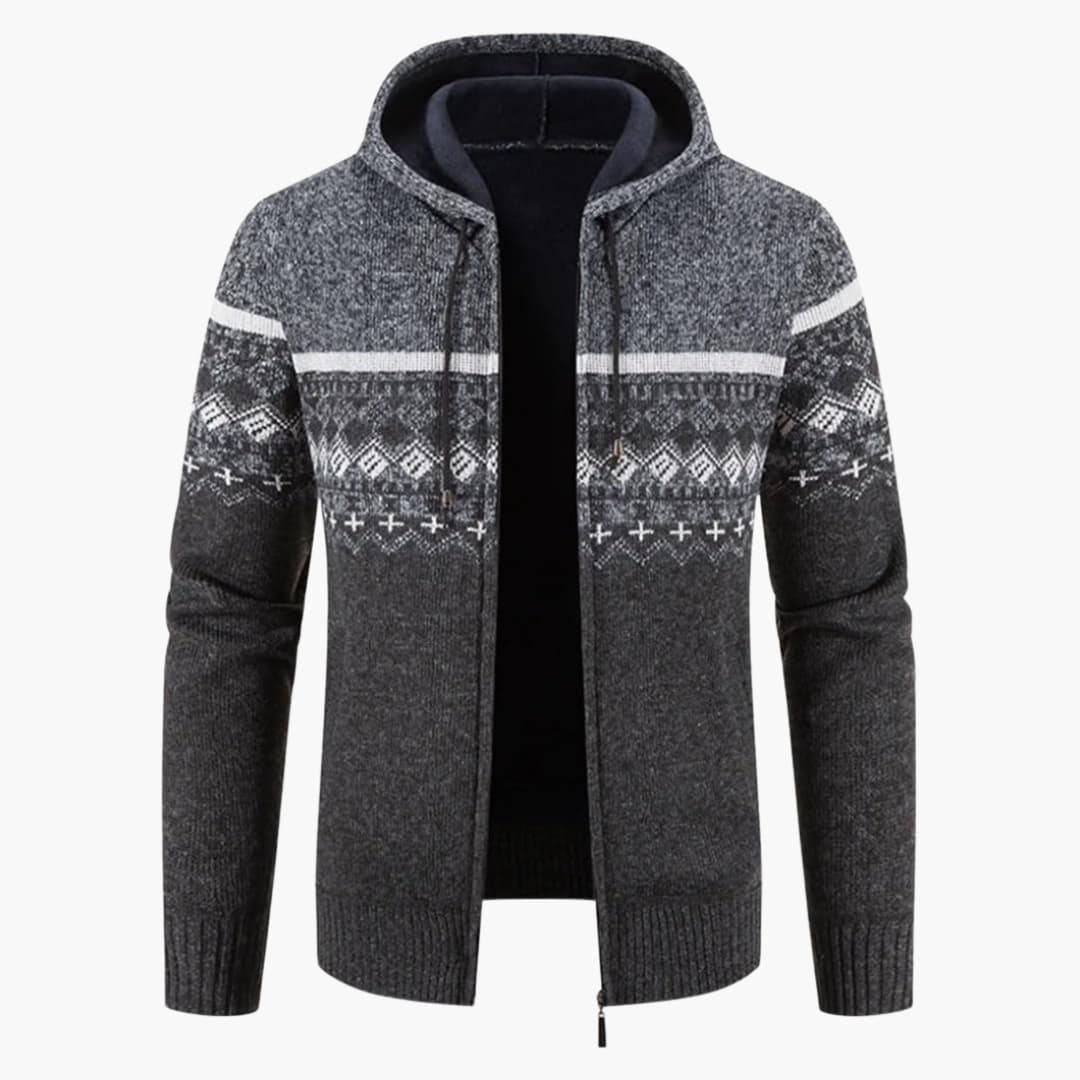 Sweat à capuche homme avec poignets côtelés