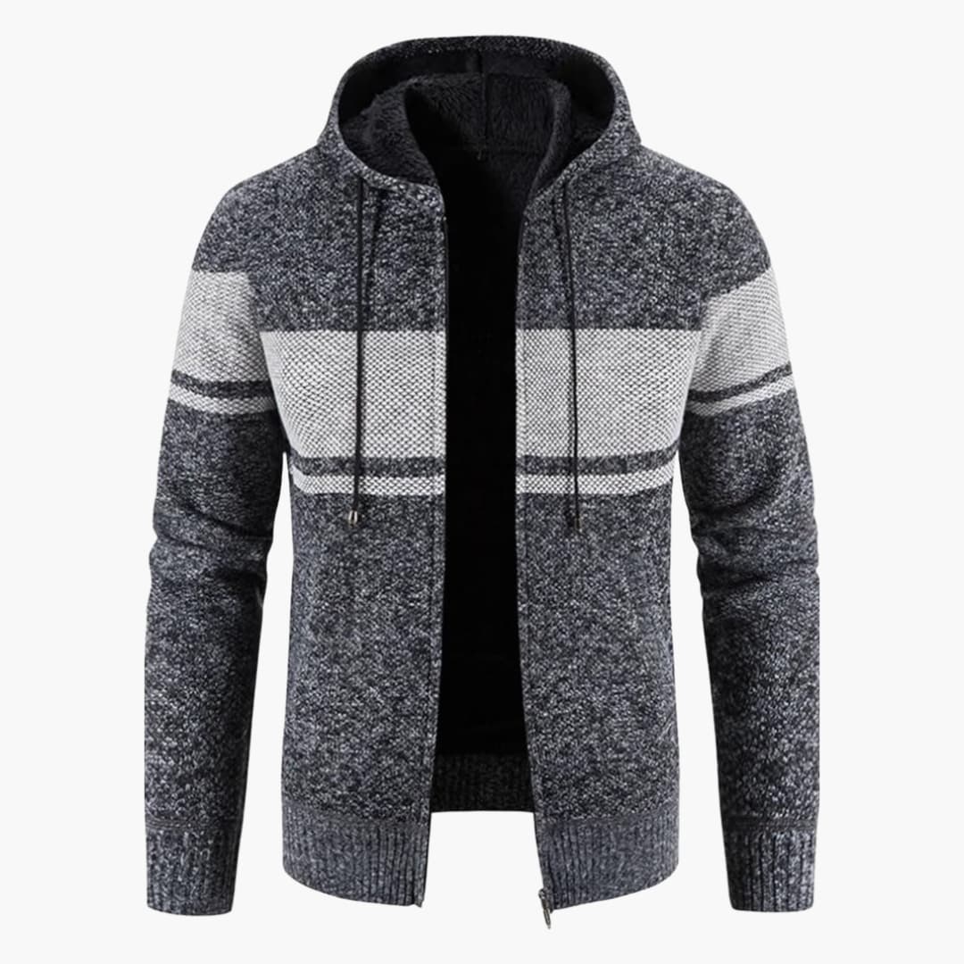 Sweat à capuche homme avec poignets côtelés