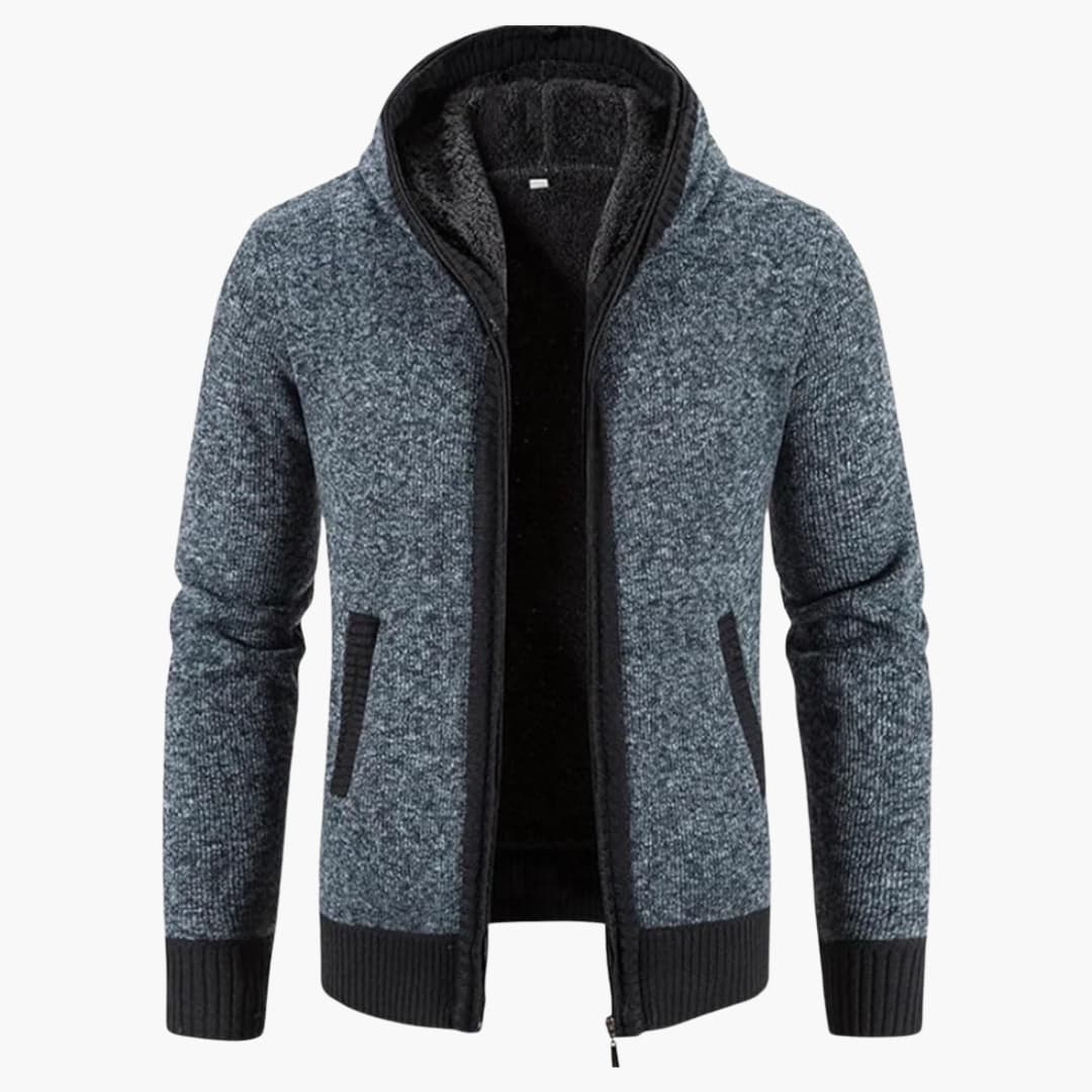 Sweat à capuche homme avec poignets côtelés