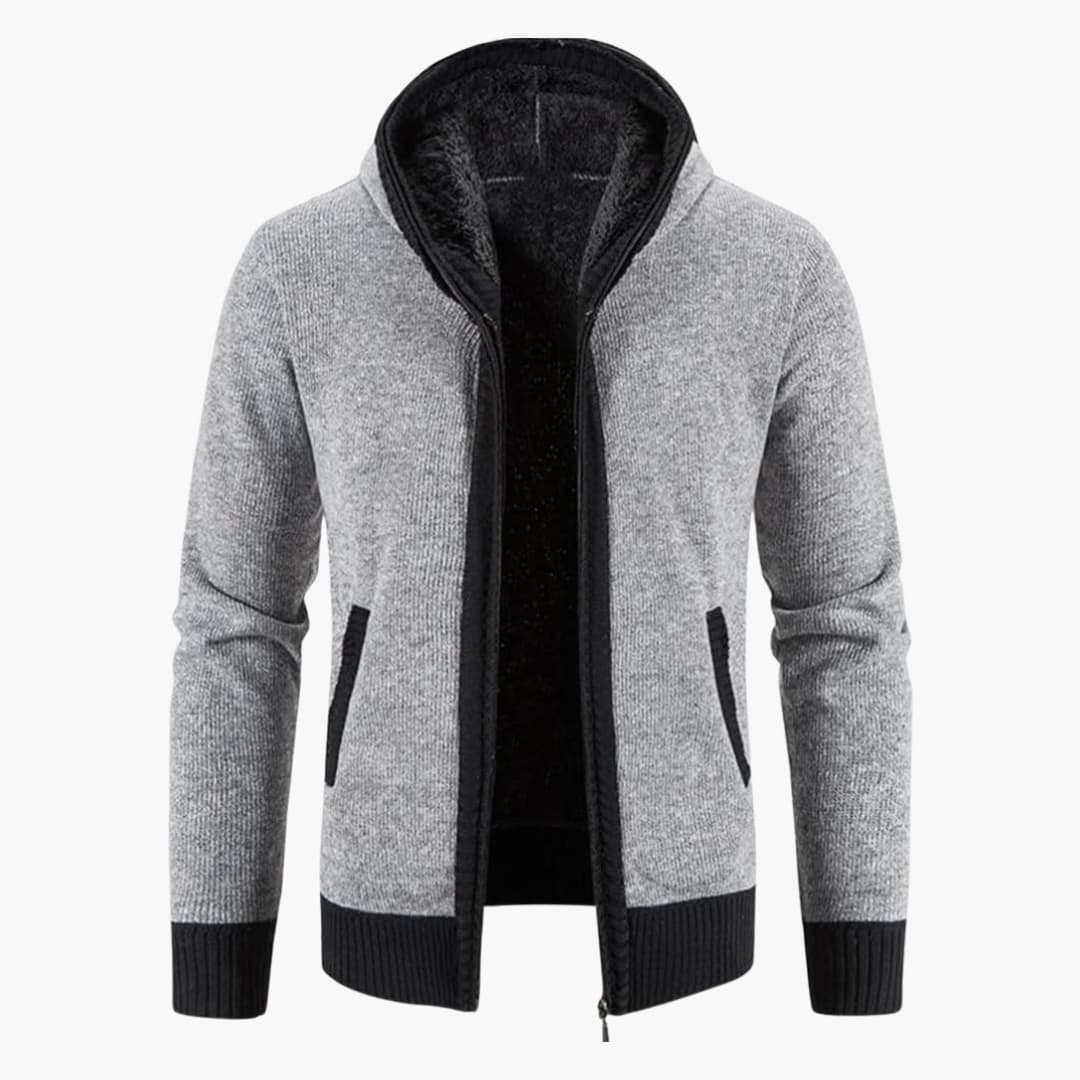 Sweat à capuche homme avec poignets côtelés