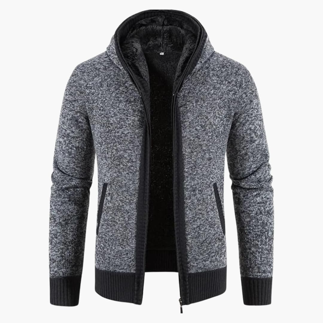 Sweat à capuche homme avec poignets côtelés