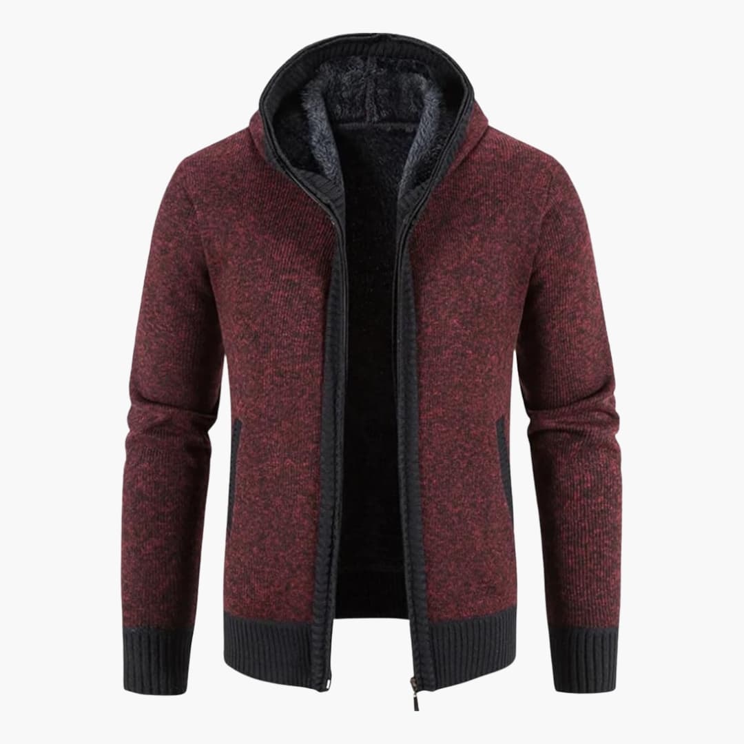 Sweat à capuche homme avec poignets côtelés