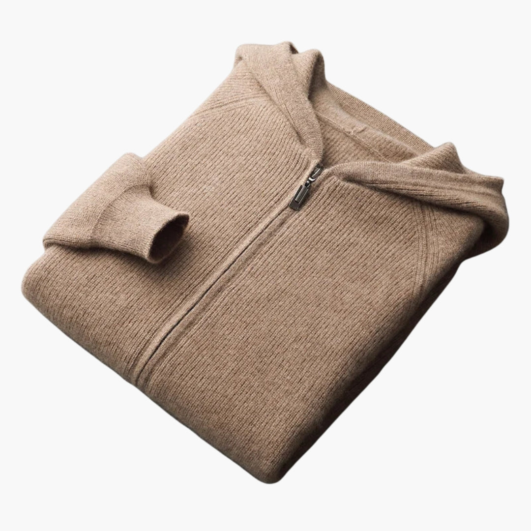 Herrtröja med huva i zippered mesh