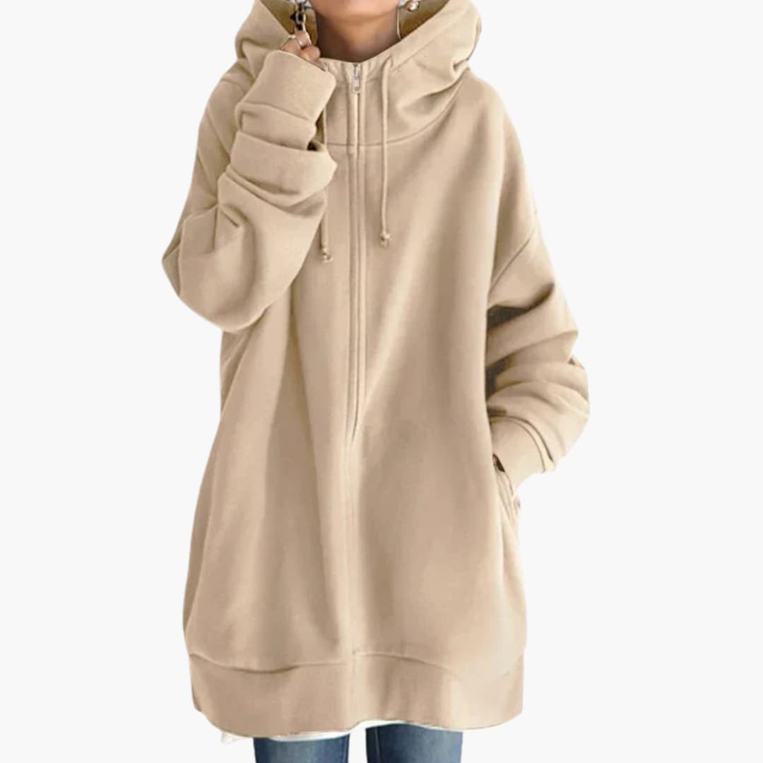 Oversized hettegenser til dame med flytende passform og moderne design